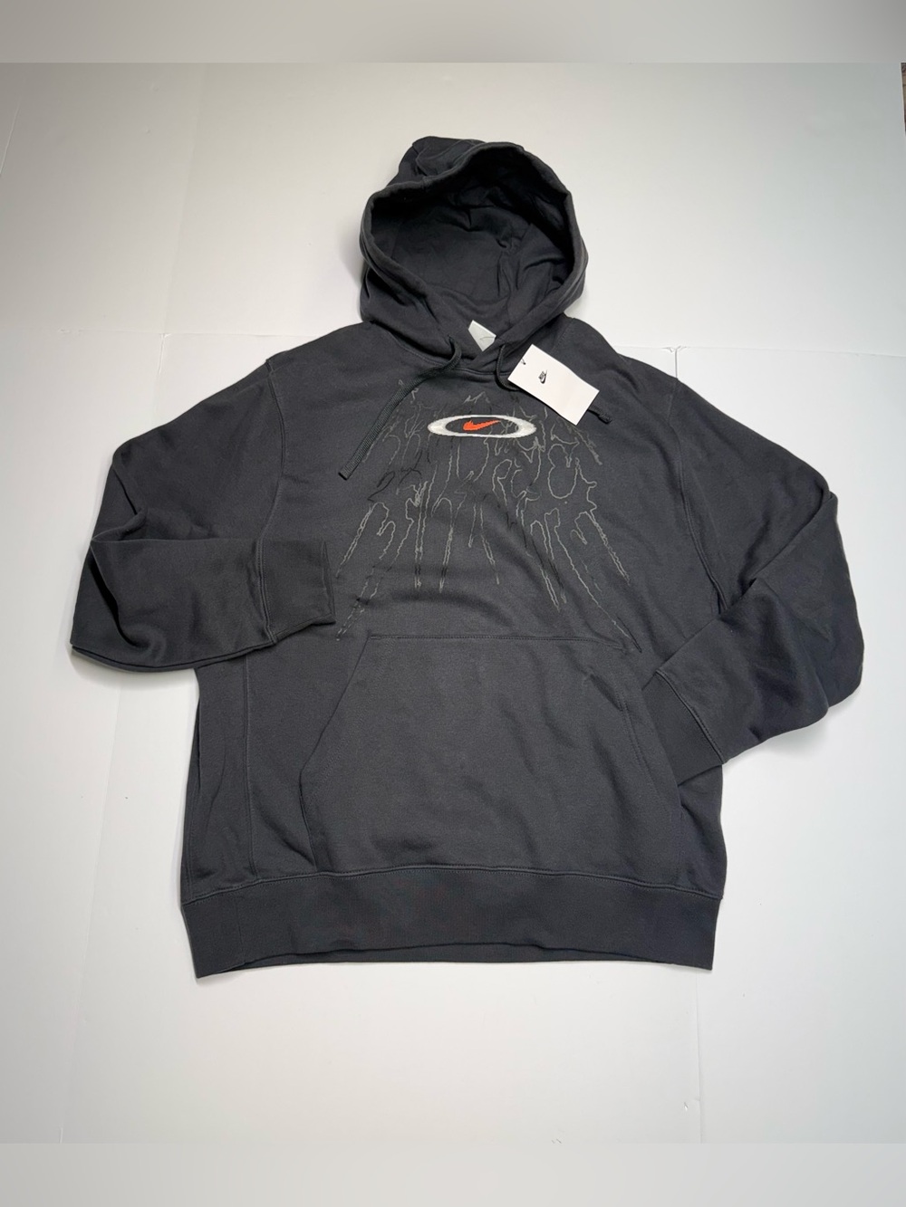 Nike Sportswear Club Pullover Hoodie Men’s Large Black Off Noir HV4618-045 NWT